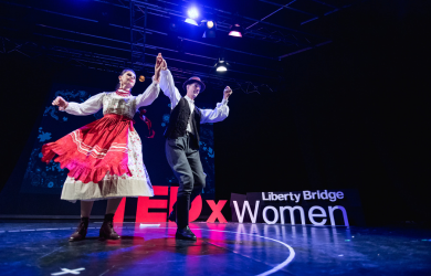 Pirók Zsófia flamenco táncművész és Horányi-Pirók Panka néptáncpedagógus előadása a TEDx LibertyBridgeWomen 2019-es konferenciáján